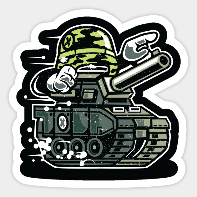 Main Battle Tank Sticker by LineXpressions